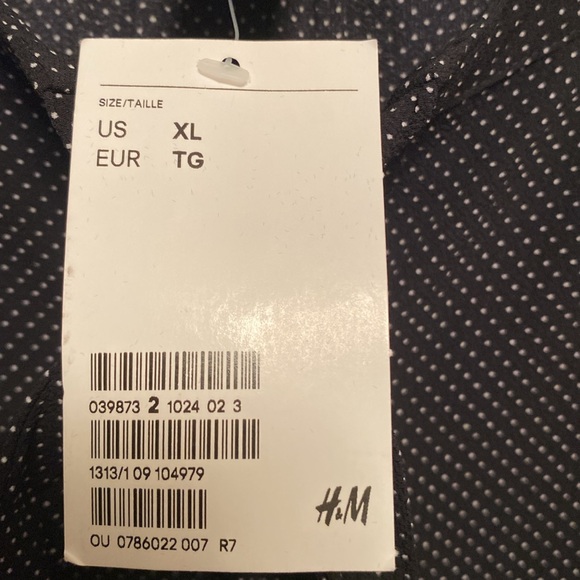 Brand New H&M Black/White Polka Dot Long Sleeve Dress …size XL - Picture 7 of 7